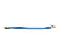 Tuyau de gonflage de pneu flexible - Clip de verrouillage - Compresseur d'air - Jauge de pression - Tube d'extension pour automobiles et motos - Bleu