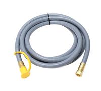 Tuyau de Gril à Gaz, Ligne en Caoutchouc Flexible de 12 Pieds avec Connecteur Rapide pour Barbecues et Foyers