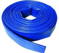 Tuyau de Jardin 40 mm | TUYAU PLAT 40mm 100 mètres pour Pompe a Eau Submersible | Polychlorure de vinyle (PVC) Tuyau de Refoulement | Tuyaux Incendie 40 | Tuyau 40mm | Tuyaux PVC Bleu