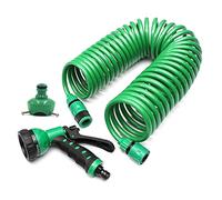 Tuyau de jardin extensible tuyau en spirale télescopique EVA TUBE 15M pour le nettoyage de la patio du jardin, télescopique