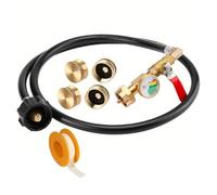 Tuyau de l'adaptateur de Recharge proane avec jauge et sur de la soupape de contrôle de 3 pi 33 Pouces d'extension de Recharge proane de Recharge pour Les réservoirs à gaz proane
