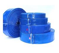 Tuyau de lavage à contre-courant, tuyau en PVC renforcé, tuyau de refoulement plat, for le transfert, la filtration et le drainage de l'eau, avec raccord et collier de serrage.(20 meters,3in)