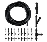 Tuyau de Lave-Glace de 5m, Kit de Réparation de Tuyau de Lave-Glace, Tuyau Automobile Universel avec 30 Pièces de Raccords de Tuyau
