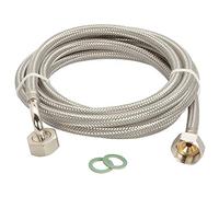 Tuyau de machine à laver 1,5 m - 5 m, acier inoxydable, DN8, tuyau de lave-vaisselle, entrée 1,9 cm x entrée 1,9 cm, Aquastop, tuyau blindé, eau potable, tuyau de qualité allemande ! 150cm