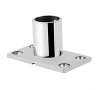 Tuyau de main courante marine de 22 mm de diamètre avec base rectangulaire construit en acier inoxydable 316 pour des balustrades de bateau durables et stables (90°)