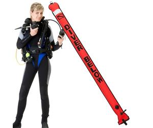 Tuyau de natation de plongée - Bouée de marquage de surface en nylon 210D - Équipement de sécurité de plongée auto-étanche avec revêtement TPU - Signal de vision clair pour la plongée, l'exploration