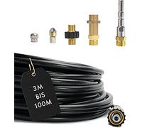 Tuyau de nettoyage 6 Set pour Kärcher Kränzle NILFISK ALTO WAP Connexion HD professionnelle 1/8" AG : M22 x 1,5 IG & adaptateur baïonnette & adaptateur KEW & raccord pour tuyau et 2 buses de nettoyage