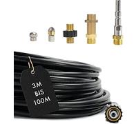 Tuyau de nettoyage 6 Set pour Kärcher Kränzle NILFISK ALTO WAP Connexion HD professionnelle 1/8" AG : M22 x 1,5 IG & adaptateur baïonnette & adaptateur KEW & raccord pour tuyau et 2 buses de nettoyage