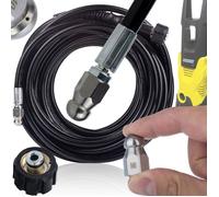 Tuyau de Nettoyage Canalisation 35 m M22 - 200 Bar | Buse 1/4"" Interchangeable | Compatible Kärcher K2-K7