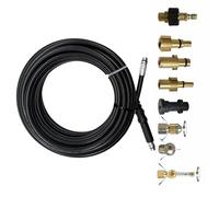 Tuyau de nettoyage de canalisations de 10 m pour nettoyeur haute pression - Compatible avec Kärcher K2-K7 Lavor Bosch Nilfisk - 5800 PSI - 3 buses + 5 adaptateurs + raccord rapide M&M Smartek