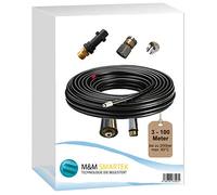 Tuyau de nettoyage de canalisations - Longueur au choix jusqu'à 200 bar / 60 °C - Avec adaptateur à baïonnette - Buse rigide et rotative pour nettoyeur haute pression Convient pour Kärcher Karcher