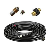 Tuyau de nettoyage de tuyau de 40 mètres - Kit professionnel (4 pièces) pour Kärcher Kränzle Professional HD HDS 63900290 & 57630400 Connecteur 1/8" AG : M22 x 1,5 IG