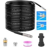Tuyau de Nettoyage Haute Pression 20M 200 bar 60 °C, Deboucheur Canalisation avec Adaptateur, pour Karcher K-Series (K1-K7)& Lavor