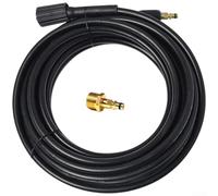 Tuyau de nettoyage haute pression en PVC compatible avec les nettoyeurs haute pression Karcher série K, filetage de vis et déconnexion rapide (15 m)