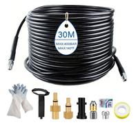 Tuyau de nettoyage haute pression - SWAPY - 30m - 5800 PSI - Compatible Kärcher K2-K7 - Compatible Bosch