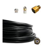 Tuyau de nettoyage M&M Smartek en 4 parties compatible avec les cuisinières Kärcher Kränzle avec adaptateur EASY!LOCK du Q4 2017 & 2 buses (50m)