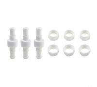 Tuyau de nettoyage pivotant D20 avec écrou D15 Kit de 3 pièces compatibles avec Zodiac 180 280 380 480 Modèles Pièces de rechange essentielles pour systèmes d'aspiration de piscine en plastique