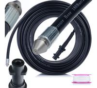 Tuyau de nettoyage Rosfix 35 m pour tuyaux d'évacuation - compatible avec Kärcher K2-K7 | Buse 1+3 | Raccord à baïonnette | 160 bar