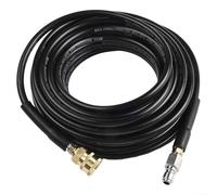 Tuyau de nettoyeur haute pression 10 m/15 m/20 m avec connecteurs rapides pivotants en caoutchouc inoxydable 2000 en acier synthétique de qualité commerciale 3/8 PSI (15 m)