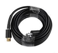 Tuyau de nettoyeur haute pression 15 m avec connecteur M22 14 mm pour Karcher - Tube d'extension en caoutchouc pour voiture, terrasse, allée - Accessoire de tuyau d'eau flexible anti-fuite (10 m)