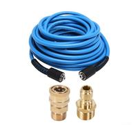 Tuyau de nettoyeur haute pression robuste avec raccord fileté M22, prend en charge une pression de fonctionnement de 3600 psi, matériau en PVC flexible pour des applications de nettoyage durables