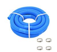 Tuyau de Piscine avec Colliers de Serrage Bleu 38 mm 6 m Tuyau de Pompe vidaXL