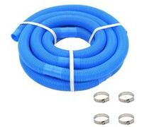 vidaXL Tuyau de piscine pour pompe 38 mm 6 m bleu avec colliers de serrage