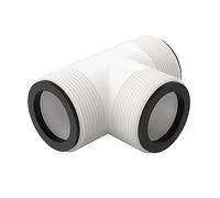 Tuyau de piscine en T - Répartiteur - Pour pompe flottante - 3,8 cm - Rallonge de tuyau de piscine avec 3 anneaux - Pour le jardin