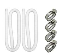 Tuyau de piscine flexible de 100 cm pour pompes de piscine hors sol, design spiralé anti-fuite, compatible avec filtres de 330/530/1000 GPH, clips inclus