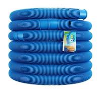 Monzana® Tuyau Piscine 38 mm 14m Flexible Manchons 5X Colliers Tuyau Filtration Piscine Hors-Sol Pompe Filtre à Sable Tuyau annelé étanche résistant UV Chlore Bleu