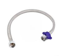 Tuyau de plomberie flexible en acier inoxydable 304 anti-explosion et connecteur d'eau en nylon tressé pour robinet de cuisine, salle de bain, toilettes ou pomme de douche (50 cm)