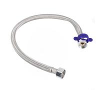 Tuyau de plomberie flexible en acier inoxydable tressé de 1,27 cm haute pression pour robinet de cuisine, salle de bain, toilettes, entrée chaude et froide 304 (50 cm)