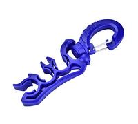 Tuyau de plongée, 3 Couleurs Porte-Tuyau de plongée avec Clip en Plastique Double BCD Détendeur de Tuyau de plongée Accessoires de plongée(Bleu)