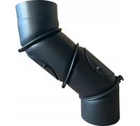 Tuyau de poêle 130 mm coude 4-segment tôle d'acier tuyau de cheminée coude