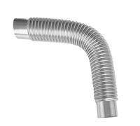 Tuyau de poêle à granulés - Raccords denses - Tuyau d'échappement flexible en acier inoxydable - Tuyau de ventilation réglable pour sèche-linge - Pour poêles à granulés, tuyaux d'admission d'air frais