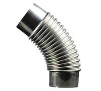 Tuyau De Poêle Coudé À 45 Degrés En Acier Inoxydable De 90 mm (3,54 Po) - Conduit De Cheminée Durable Et Résistant À La Corrosion for Tentes De Camping, Cuisines, Poêles Et Cheminées