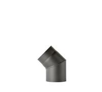 Tuyau de poêle coudé en acier de 2 mm d'épaisseur (tuyau de fumée) de 150 mm de diamètre, pour poêles et foyers Senotherm, gris foncé, 45 degrés, sans porte de nettoyage