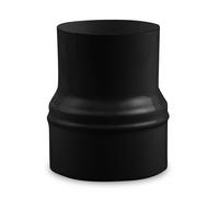 Tuyau de poêle Elargissement Ø 100 mm > Ø 120 mm émaillé Noir