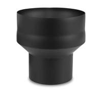 Tuyau de poêle Elargissement 130 mm > 200 mm Noir