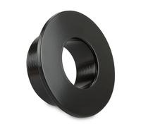 Tuyau de poêle Elargissement avec rosace avec rosace Ø 80 mm > Ø 130 mm émaillé Noir