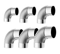 Tuyau de poêle en acier inoxydable 50/60/70/80/90/100 mm, coude à 90 degrés, for conduit de cheminée, for poêle à bois, 1 pièce(100mm)