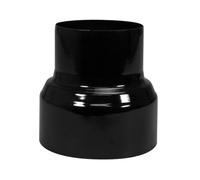 Tuyau de poêle Réduction Ø 130 mm > Ø 100 mm émaillé Noir
