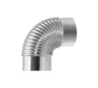 Tuyau de Poêle, Tuyau de Cheminée en Fer, Tuyau d'extension Amovible, Conduit de Cheminée pour d'échappement de Chauffage de Chaudière, Diamètres 10cm, Tuyau coudé