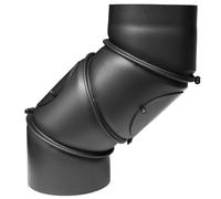 Tuyau de poêle/tuyau de fumée - Diamètre : 120 mm - Éléments de longueur/coudes - Différentes versions (arc multiple avec révision - Diamètre 120 mm)
