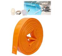 Tuyau de pompe à eau, Posez le tuyau plat de décharge PVC for lavage à contre-courant et drainez les tailles multiples(10meter)