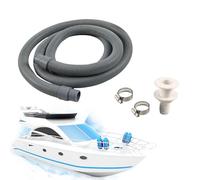 Tuyau de pompe de cale en PVC 2,86 cm de diamètre 1,83 m de longueur avec collier de serrage | Tuyau d'eau marine flexible étanche | Tubes pour pompes de cale de bateau, plomberie et applications de