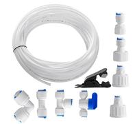 Tuyau de purification d'eau - Tuyau d'alimentation en eau 15 m pour réfrigérateur, purificateur, connecteur, tuyau à connexion rapide avec coupe-tuyau | Tuyaux d'eau flexibles pour la maison, la