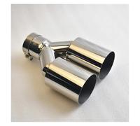 Tuyau de Queue Double Embout D'échappement Entrée De 2,5 Pouces À Sortie 3,5" Tuyau 10" Longueur, Acier Inoxydable 304 d'échappement(66MM IN- 76MM OUT)