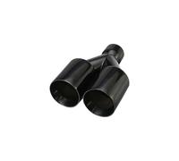 Tuyau de Queue Tuyau D'échappement 76/89mm Sortie Double Extrémité De Silencieux Embouts Noirs En Acier Inoxydable Pour Voiture Universelle exhaust tip(89 mm)