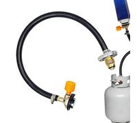 Tuyau de raccordement adaptateur, outil de de recharge, rallonge de cylindre haute performance avec valve d'arrêt | Raccord de gaz haute pression pour camping, barbecue en plein air